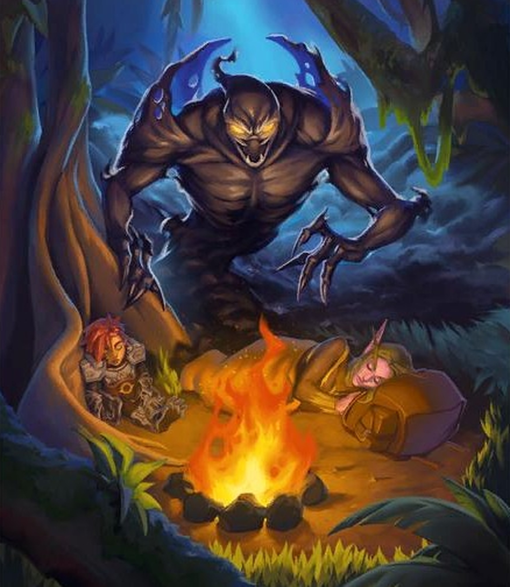 Арт «Тень у костра»