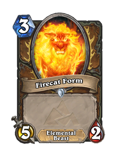 Карта Hearthstone «Облик огненной кошки»