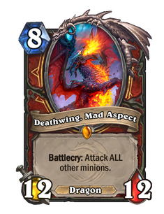 Карта Hearthstone «Смертокрыл, безумный Аспект»