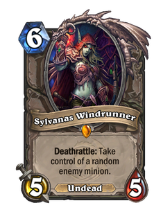 Карта Hearthstone «Сильвана Ветрокрылая»