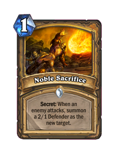 Карта Hearthstone «Самопожертвование»