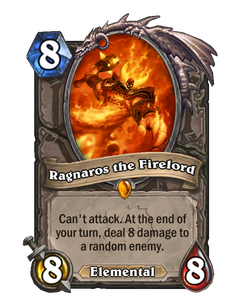 Карта Hearthstone «Рагнарос Повелитель Огня»