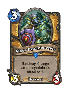 Карта Hearthstone «Миротворец Алдоров»