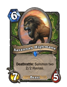 Карта Hearthstone «Высокогрив саванны»