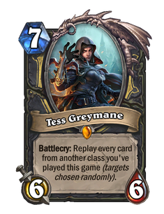 Карта Hearthstone «Тесс Седогрив»