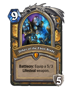 Карта Hearthstone «Утер Черный Клинок»