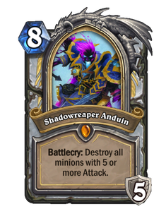 Карта Hearthstone «Темный жнец Андуин»