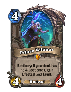 Карта Hearthstone «Принц Валанар»