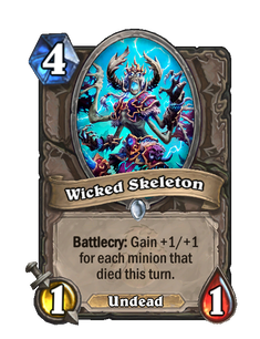 Карта Hearthstone «Злобный скелет»