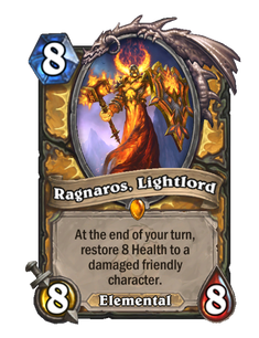 Карта Hearthstone «Рагнарос Слуга Света»