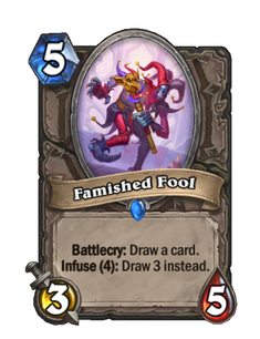 Карта Hearthstone «Изголодавшийся шут»