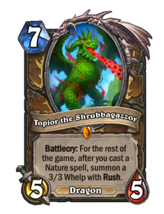 Карта Hearthstone «Топиор Огнекуст»
