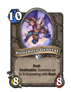 Карта Hearthstone «Камнерожденный генерал»