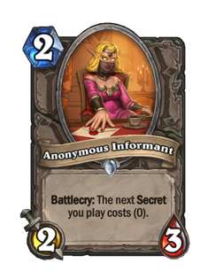 Карта Hearthstone «Тайная осведомительница»