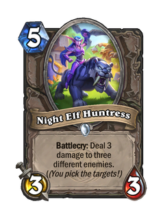 Карта Hearthstone «Ночная эльфийка — охотница»