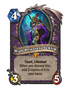Карта Hearthstone «Верховная жрица Джеклик»