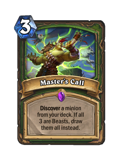 Карта Hearthstone «Зов хозяина»