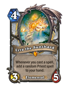 Карта Hearthstone «Лира Осколок Солнца»