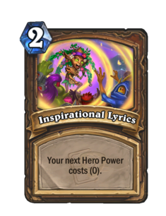 Карта Hearthstone «Воодушевляющие слова песни»