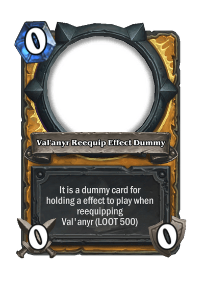 Карта Hearthstone «Val'anyr Reequip Effect Dummy»