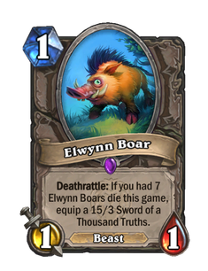 Карта Hearthstone «Элвиннский вепрь»