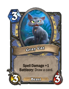 Карта Hearthstone «Серый кот»
