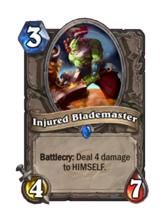 Карта Hearthstone «Раненый мастер клинка»
