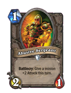 Карта Hearthstone «Бранящийся сержант»
