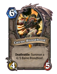 Карта Hearthstone «Кэрн Кровавое Копыто»