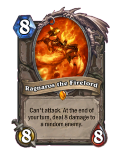 Карта Hearthstone «Рагнарос Повелитель Огня»