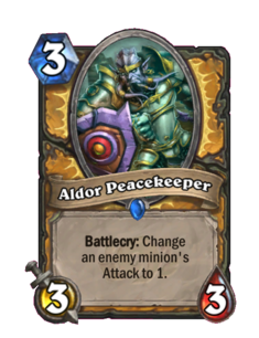 Карта Hearthstone «Миротворец Алдоров»