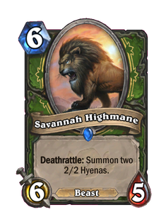 Карта Hearthstone «Высокогрив саванны»