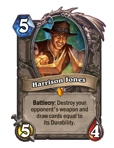 Карта Hearthstone «Харрисон Джонс»