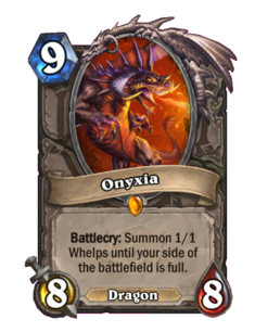 Карта Hearthstone «Ониксия»
