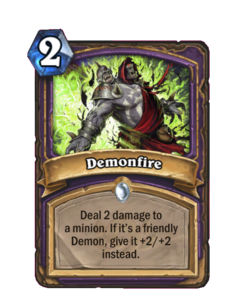 Карта Hearthstone «Демонический огонь»