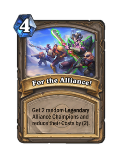 Карта Hearthstone «За Альянс!»