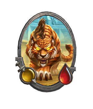 Карта в рамке «Отважный тигр»