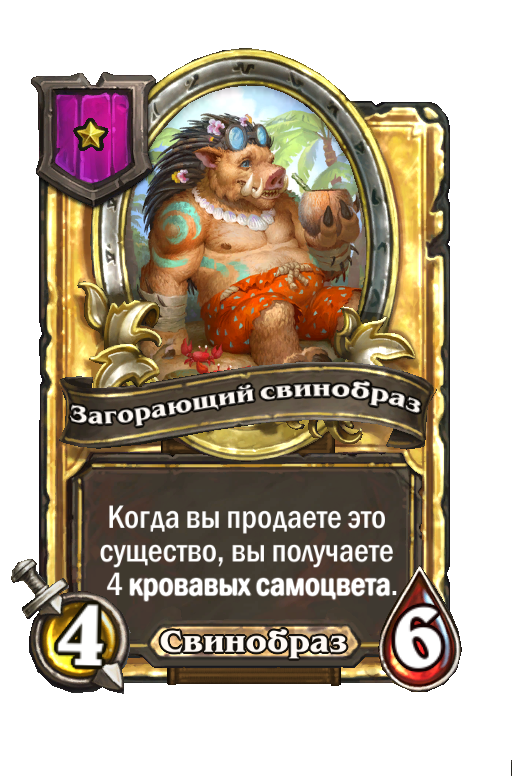 Золотая карта «Загорающий свинобраз»