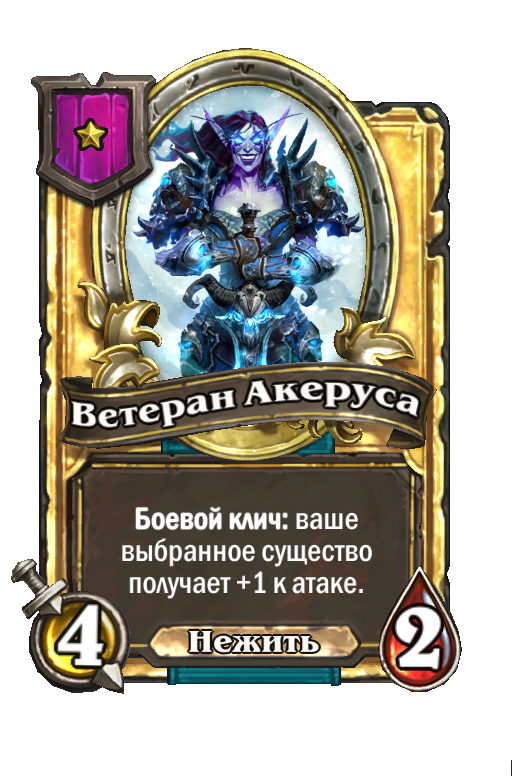 Золотая карта «Ветеран Акеруса»