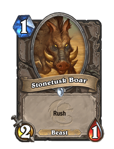 Карта Hearthstone «Stonetusk Boar (Core)»
