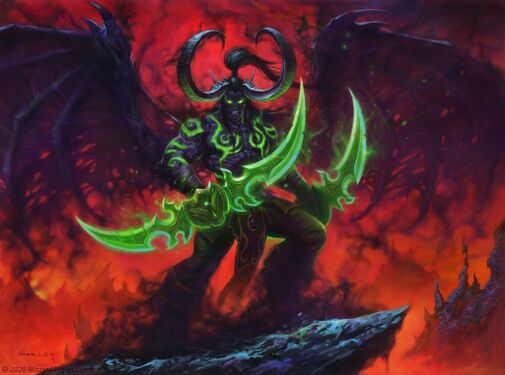 Demonic Illidan, full art
