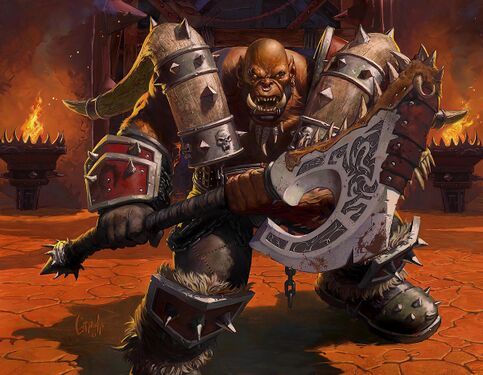 Garrosh Hellscream with Gorehowl (by Greg Capullo)
