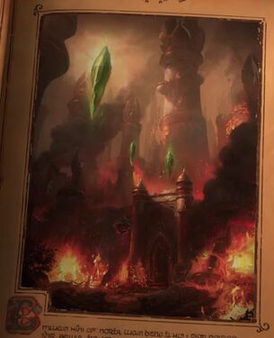 Liadrin's home, Silvermoon City, burning