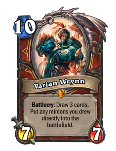 Карта Hearthstone «Varian Wrynn (Event)»